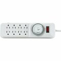 All-Source 8-Outlet White Power Strip with Timer & 4 Ft. Cord LTS-L06